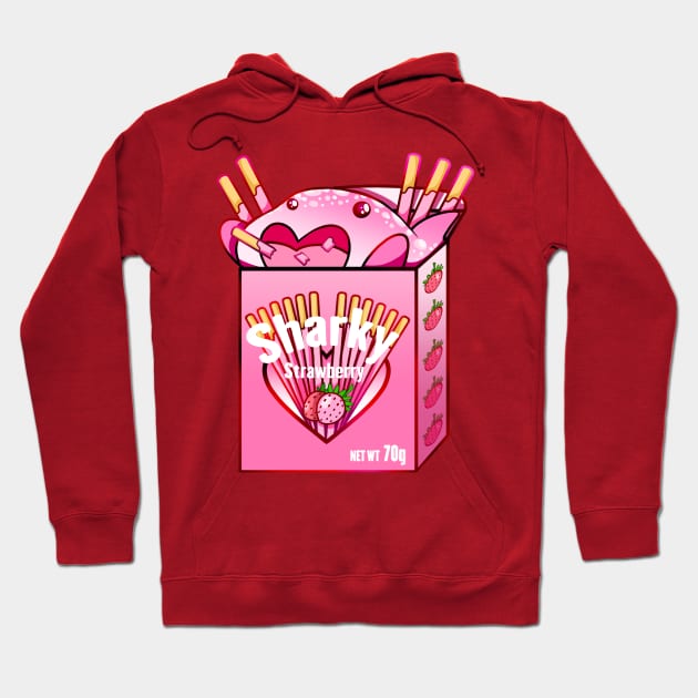 Strawberry Sharky Hoodie by SharksnDonuts